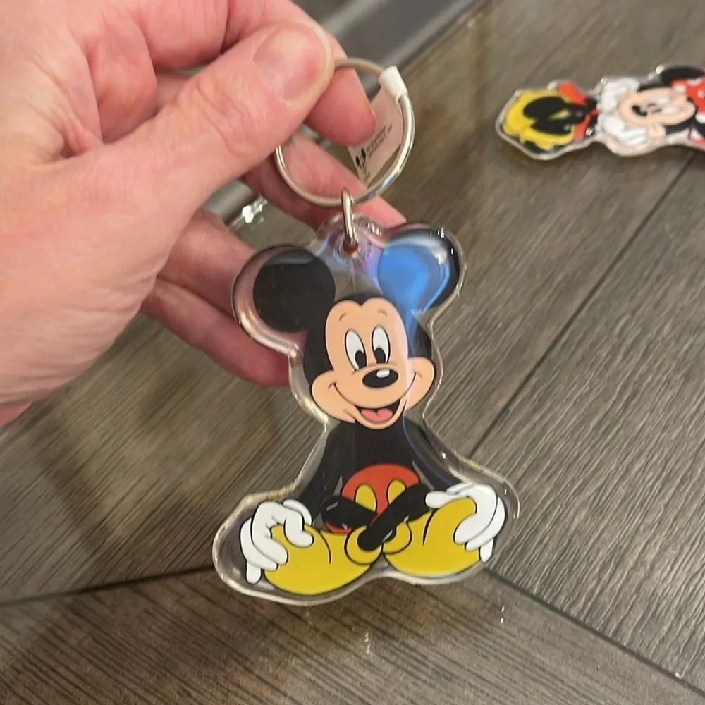 Vtg 80s Walt Disney World Disneyland Mickey & Minnie Mouse Keychains 4